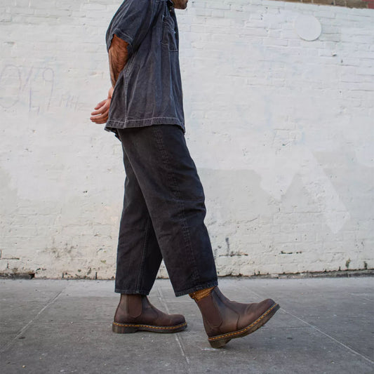 2976 Yellow Stitch Crazy Horse Chelsea Boot