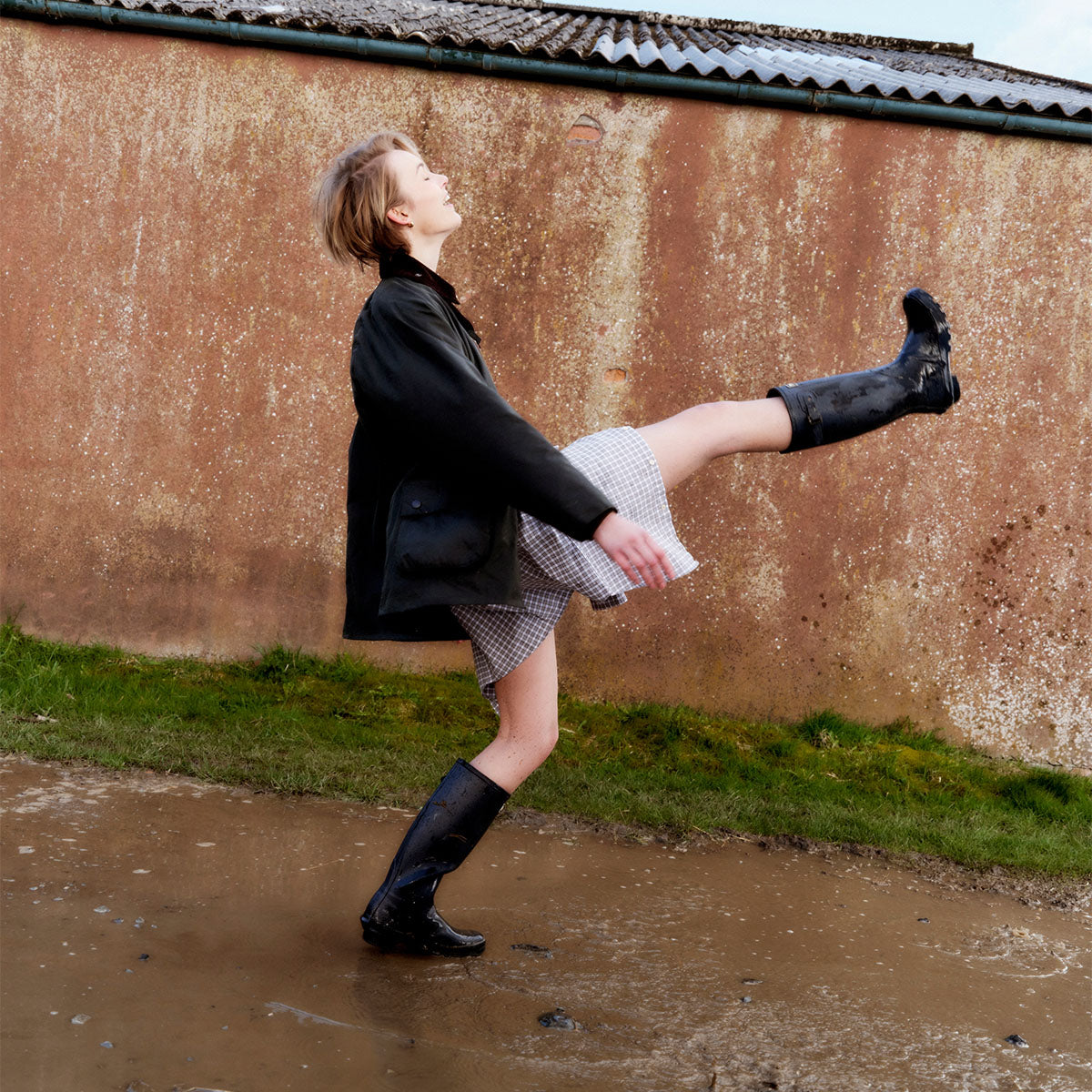 BARBOUR Bede Tall Welly Black - Image 6