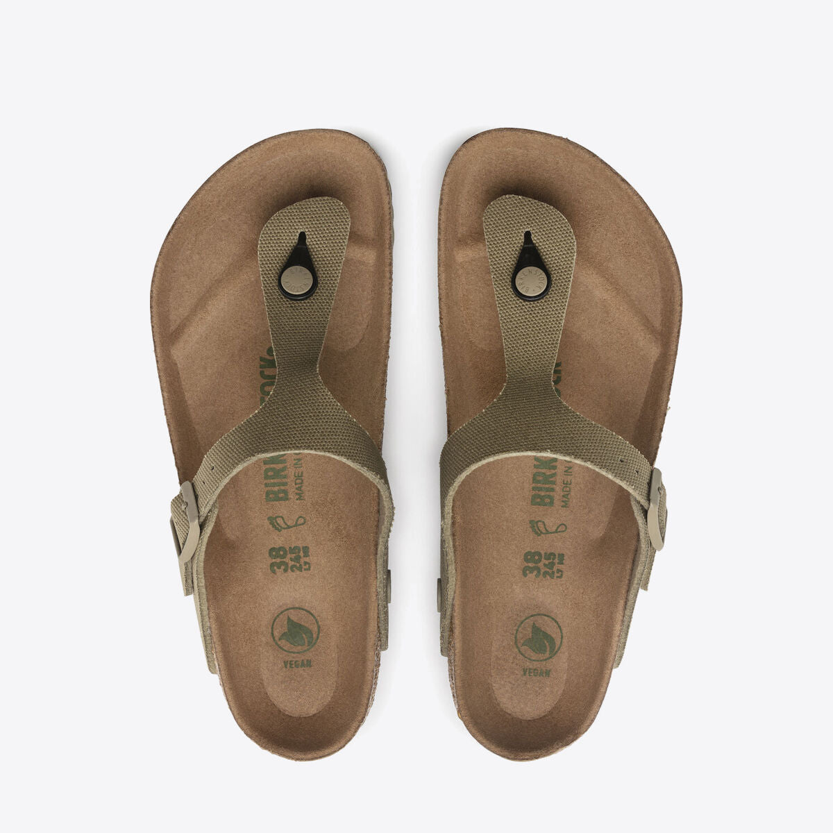 BIRKENSTOCK Gizeh Canvas Vegan Faded Khaki - Image 3