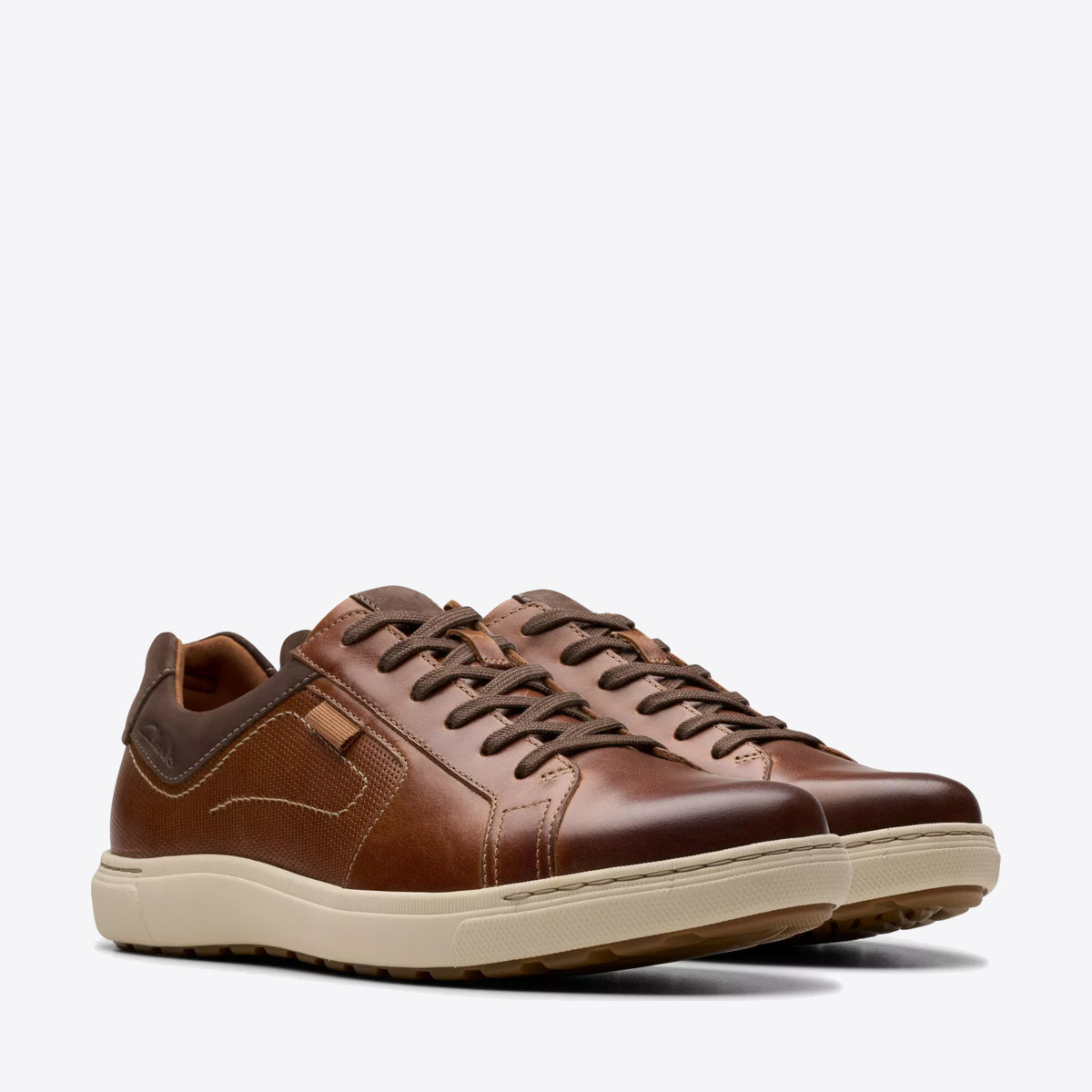 CLARKS Mens Mapstone Lace Brown - Image 4
