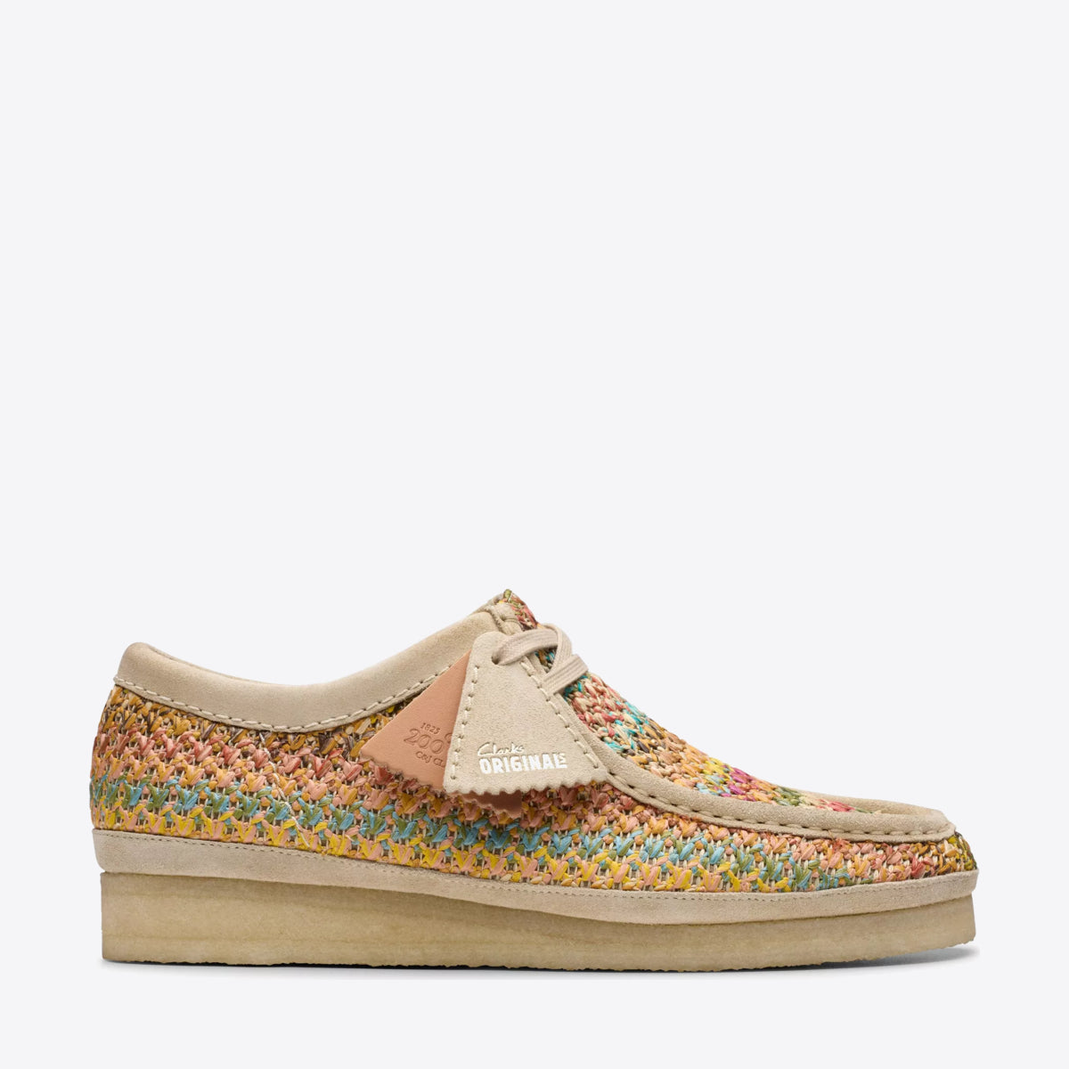 CLARKS Mens Wallabee Multi Raffia - Image 1