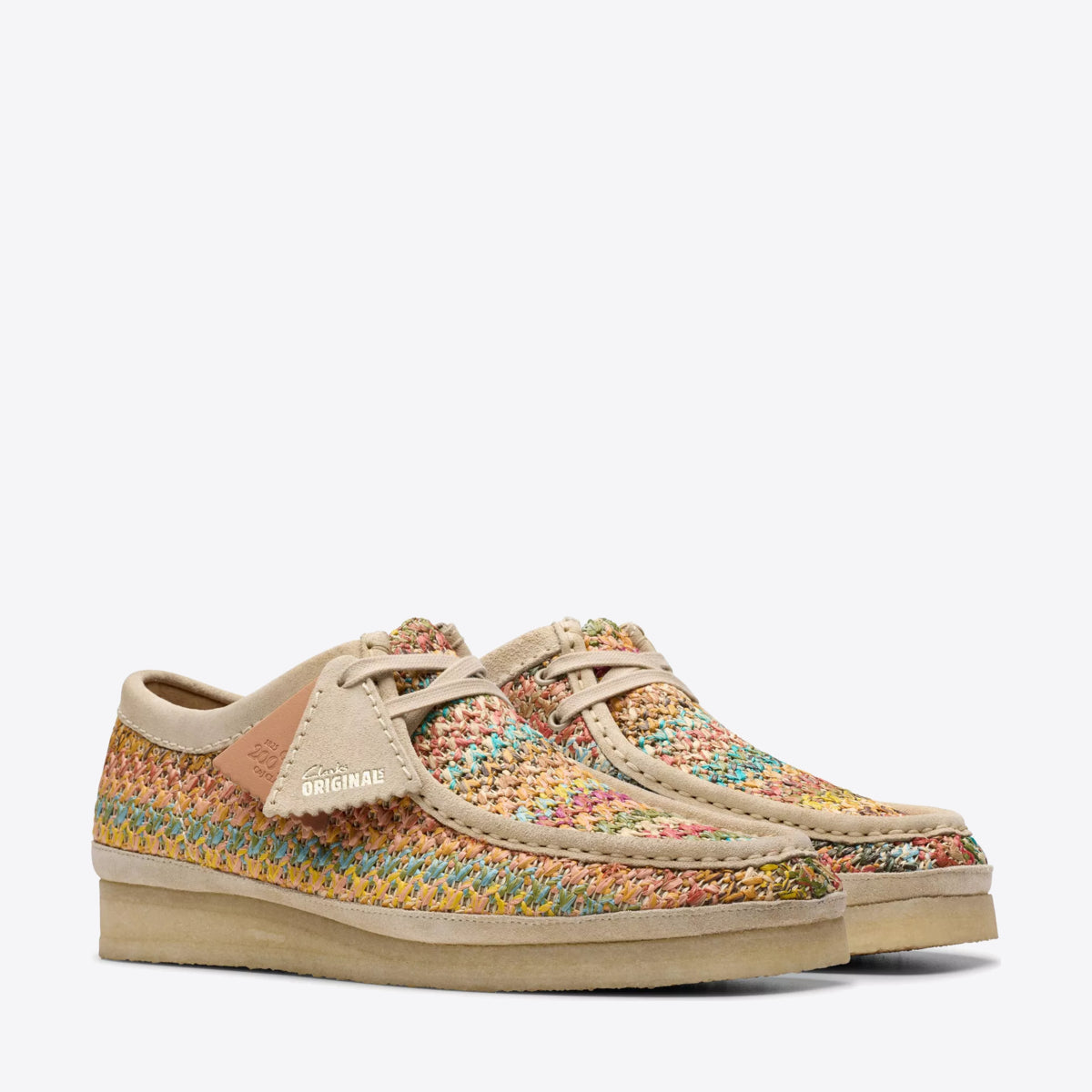 CLARKS Mens Wallabee Multi Raffia - Image 4