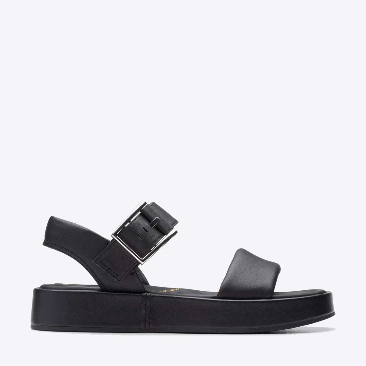 CLARKS Womens Alda Strap Black Leather - Image 1