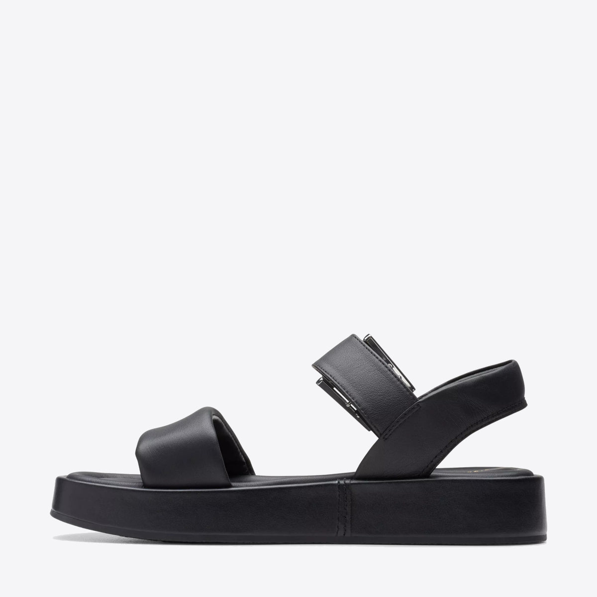 CLARKS Womens Alda Strap Black Leather - Image 2