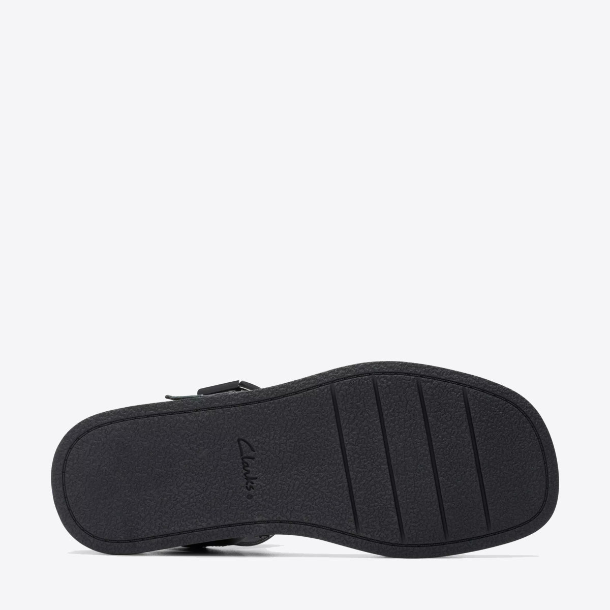 CLARKS Womens Alda Strap Black Leather - Image 3