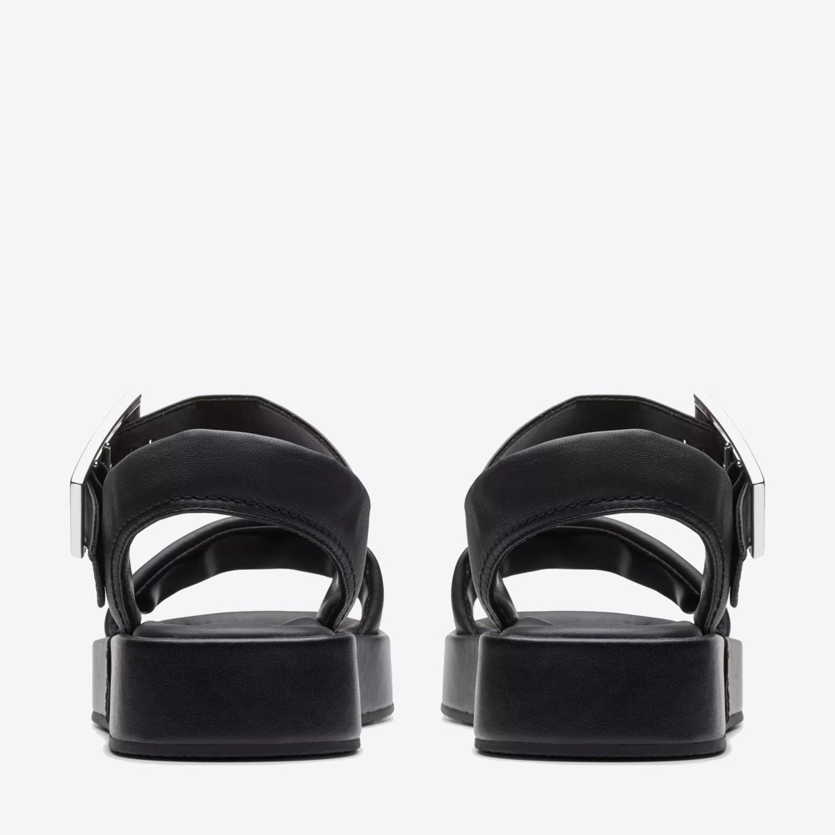 CLARKS Womens Alda Strap Black Leather - Image 5