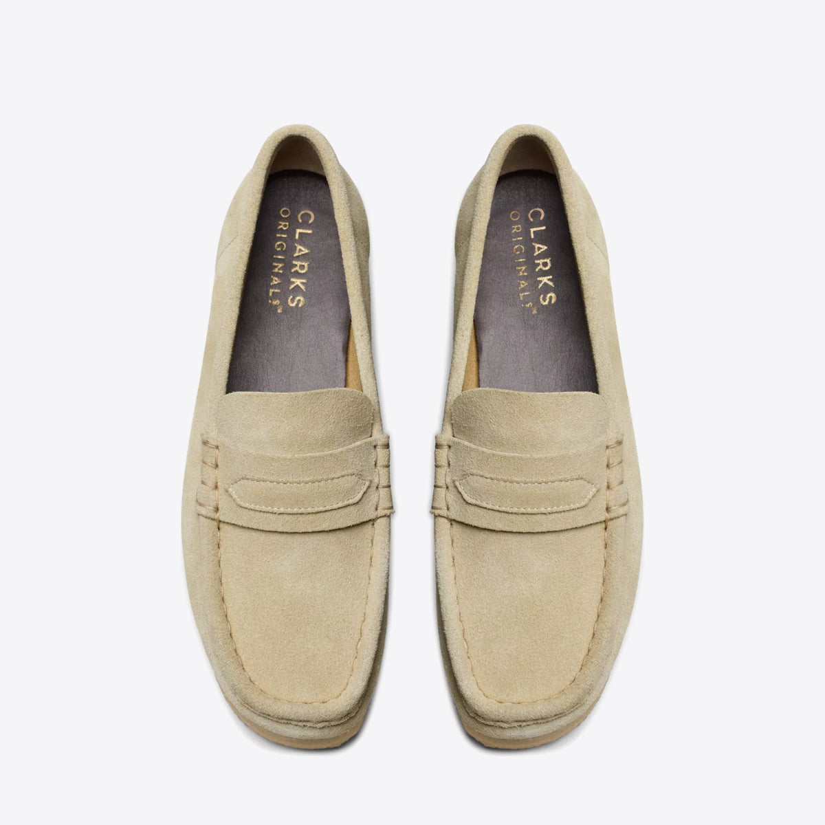 CLARKS Womens Wallabee Loafer Maple Suede - Image 6