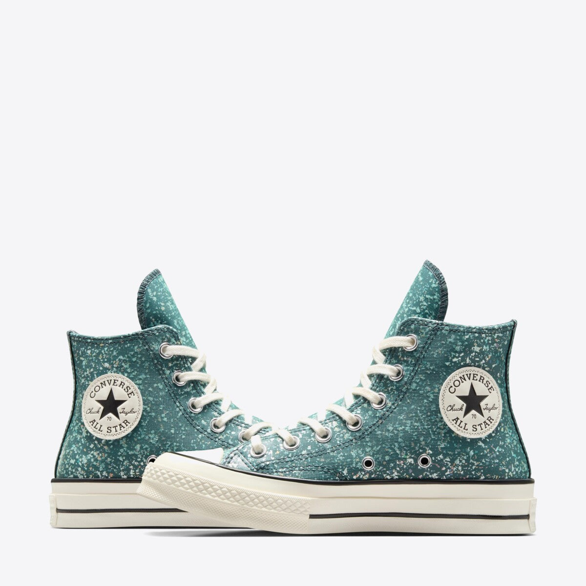 CONVERSE Chuck Taylor 70 Shinefetti Hi Newtral Teal/Egret - Image 7