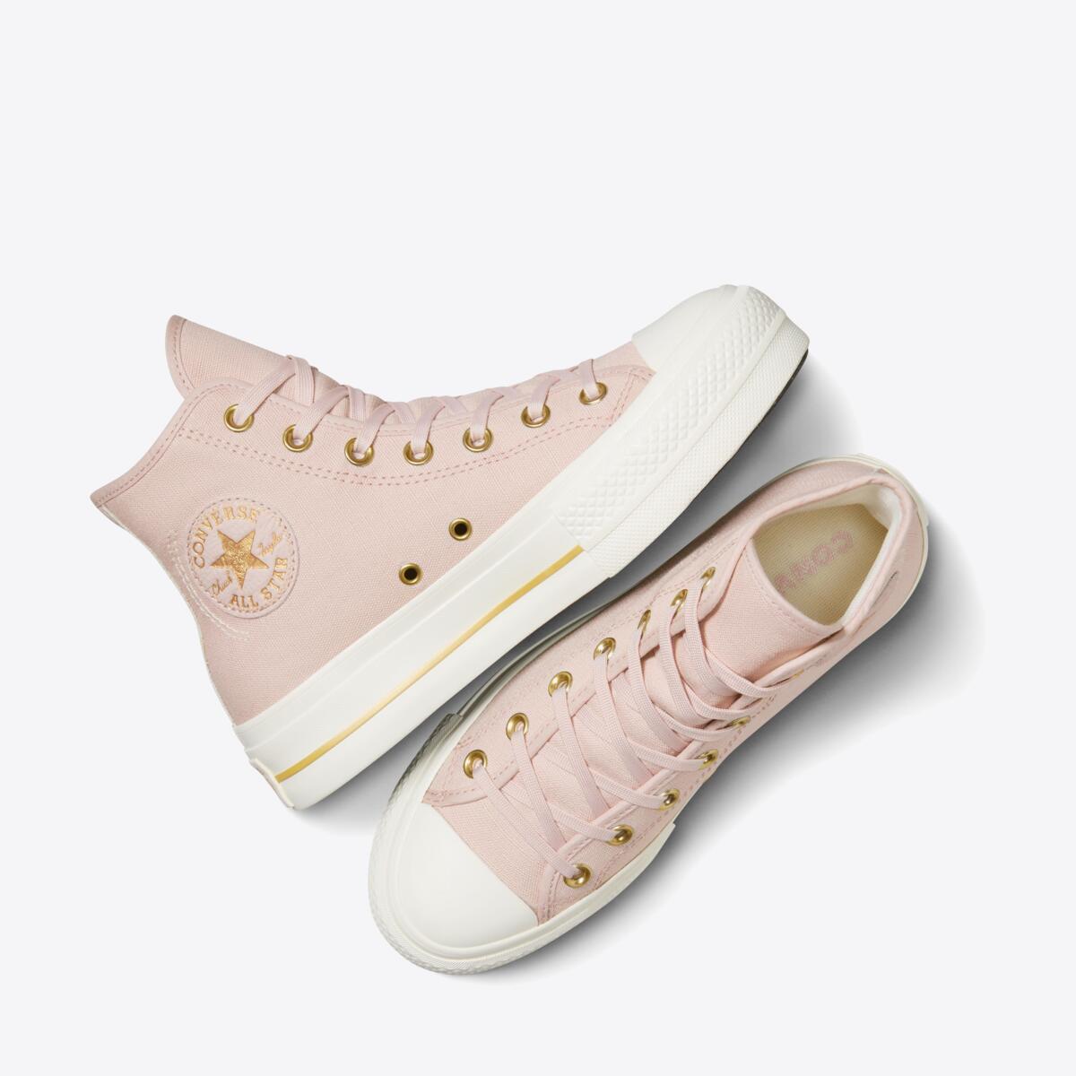 CONVERSE Chuck Taylor Lift Tailored Lines Hi Flush Stone/Egret - Image 4
