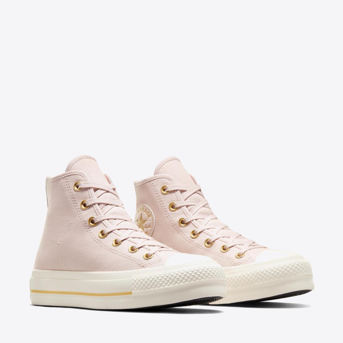CONVERSE Chuck Taylor Lift Tailored Lines Hi Flush Stone/Egret - Image 5