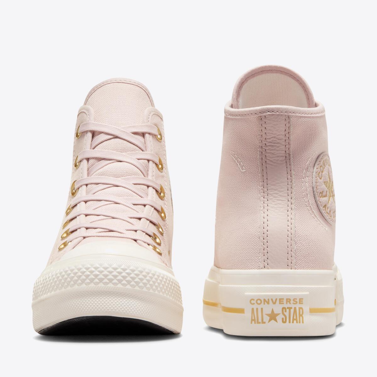 CONVERSE Chuck Taylor Lift Tailored Lines Hi Flush Stone/Egret - Image 6