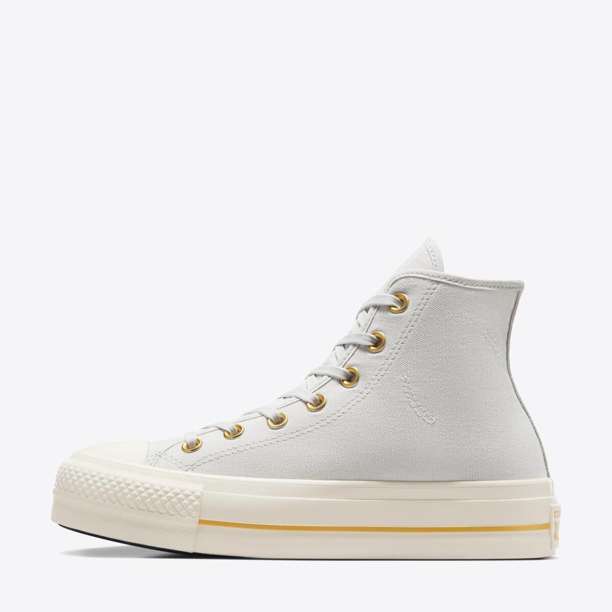 CONVERSE CT Lift Tailored Lines Hi Barely Grey/Egret/Gold - Image 3