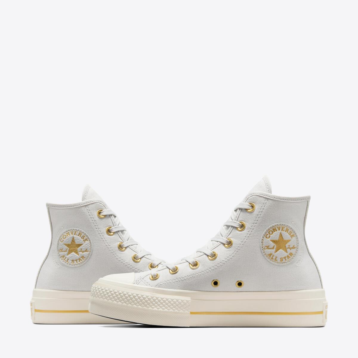 CONVERSE CT Lift Tailored Lines Hi Barely Grey/Egret/Gold - Image 7