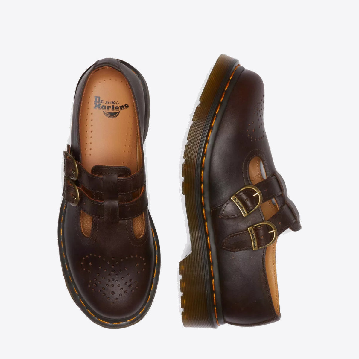 DR MARTENS 8065 Mary Jane Crazy Horse Dark Brown - Image 3