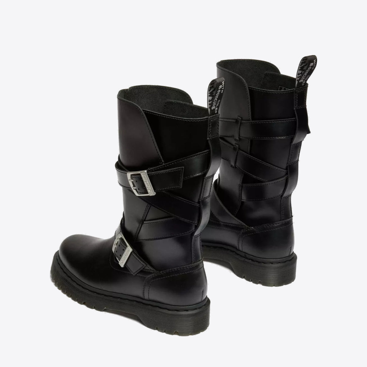 DR MARTENS Anistone Strap High Boot Black Orleans - Image 0