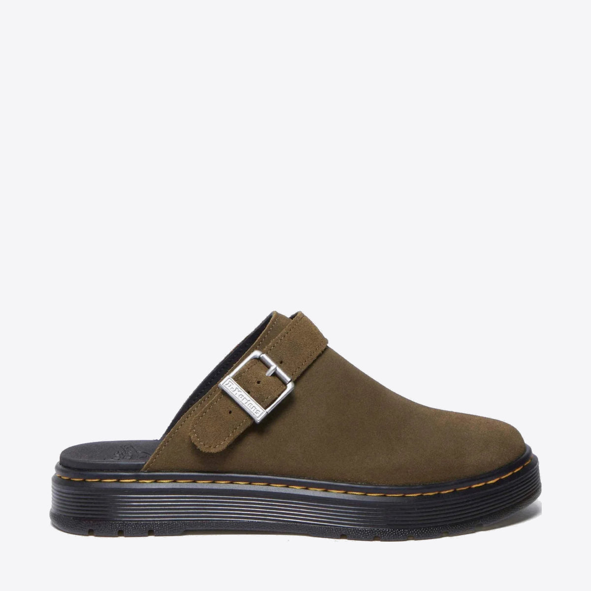 DR MARTENS Brookline Mule Bronx Suede Olive - Image 1
