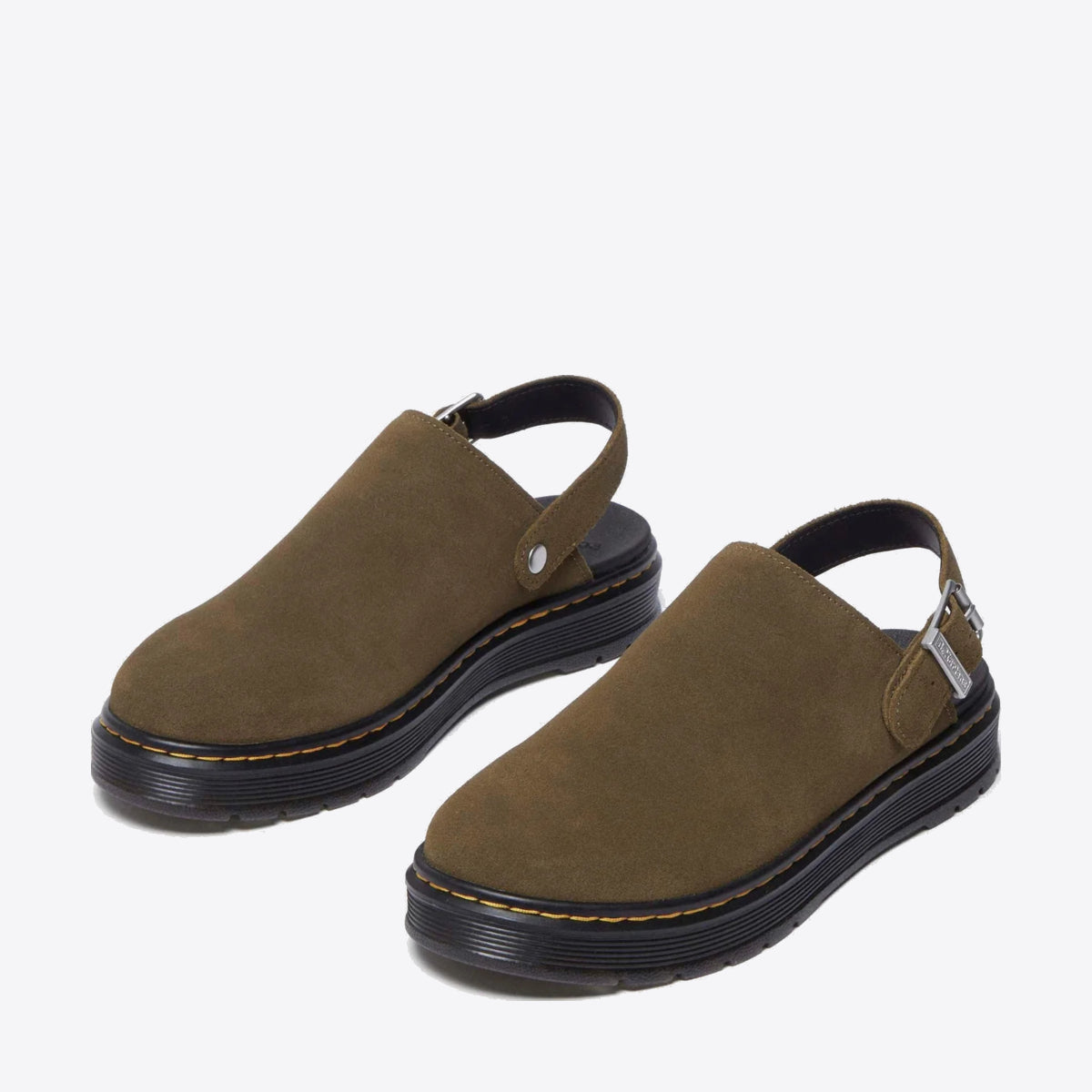 DR MARTENS Brookline Mule Bronx Suede Olive - Image 6