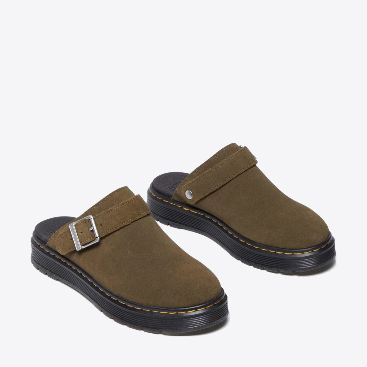 DR MARTENS Brookline Mule Bronx Suede Olive - Image 7