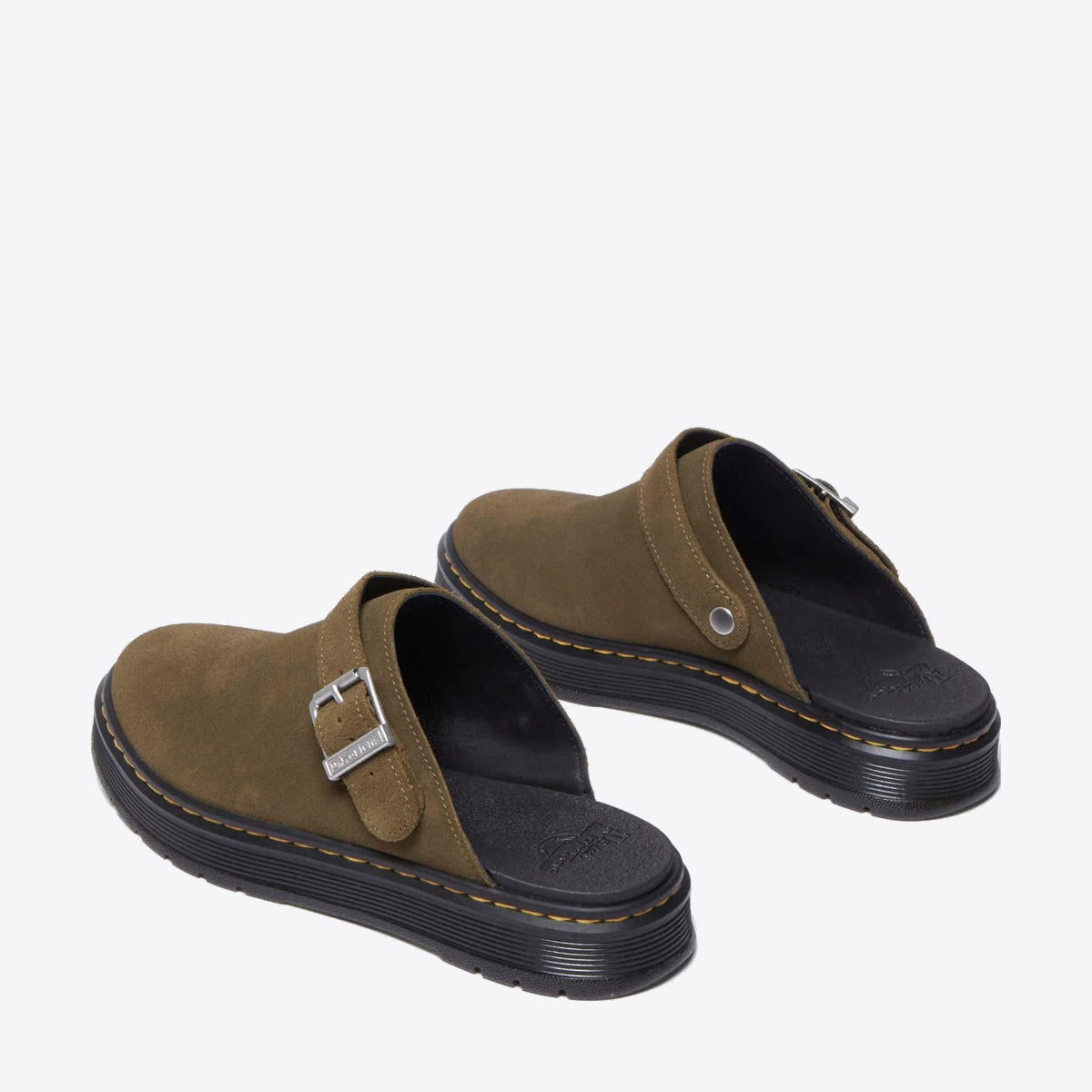 DR MARTENS Brookline Mule Bronx Suede Olive - Image 8