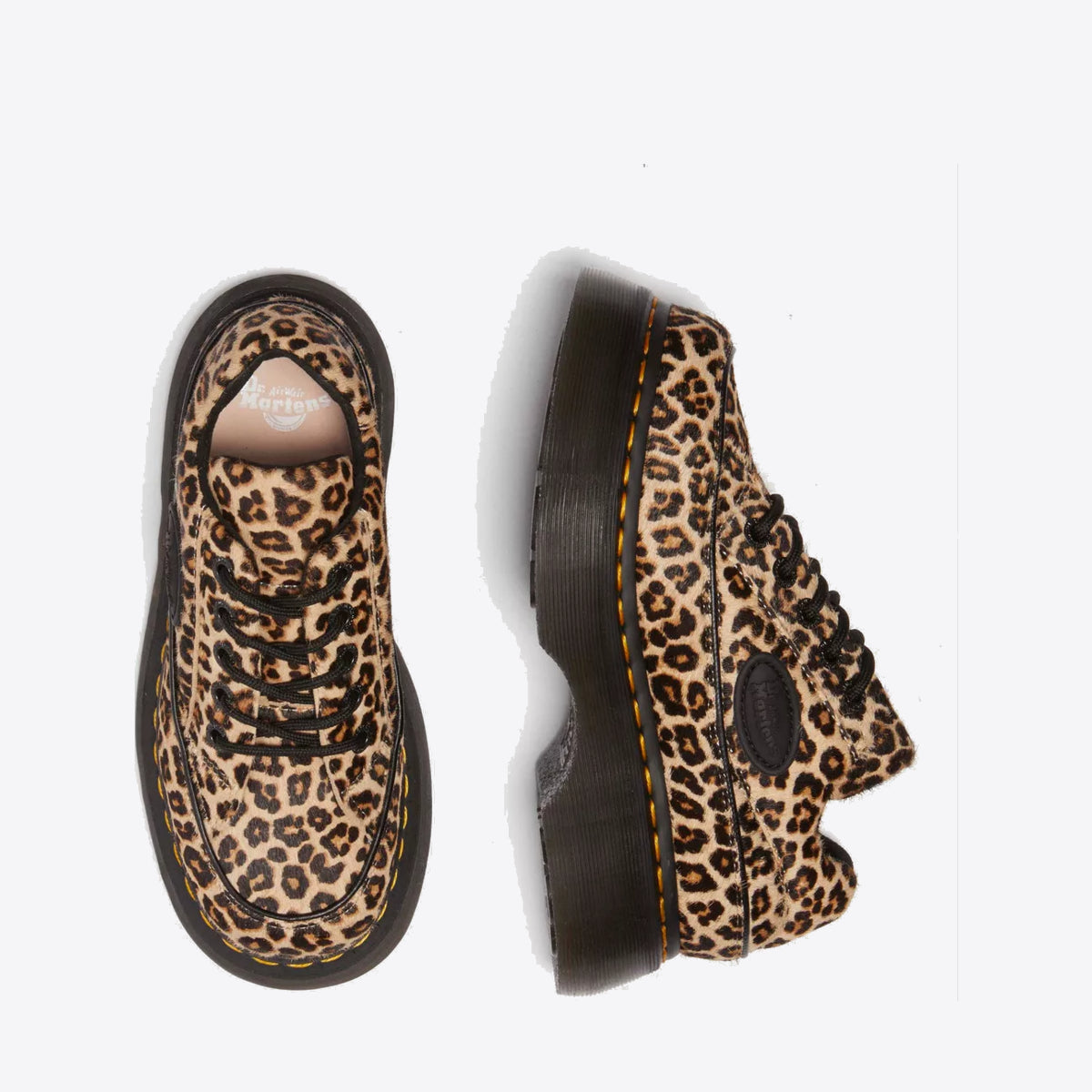DR MARTENS Buzz 5-Eye Leopard Shoe Light Tan - Image 3