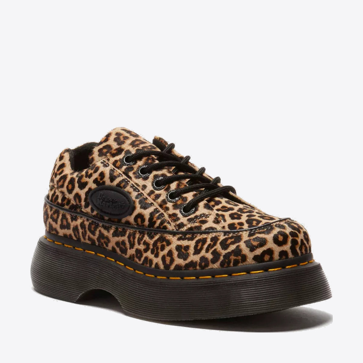 DR MARTENS Buzz 5-Eye Leopard Shoe Light Tan - Image 4