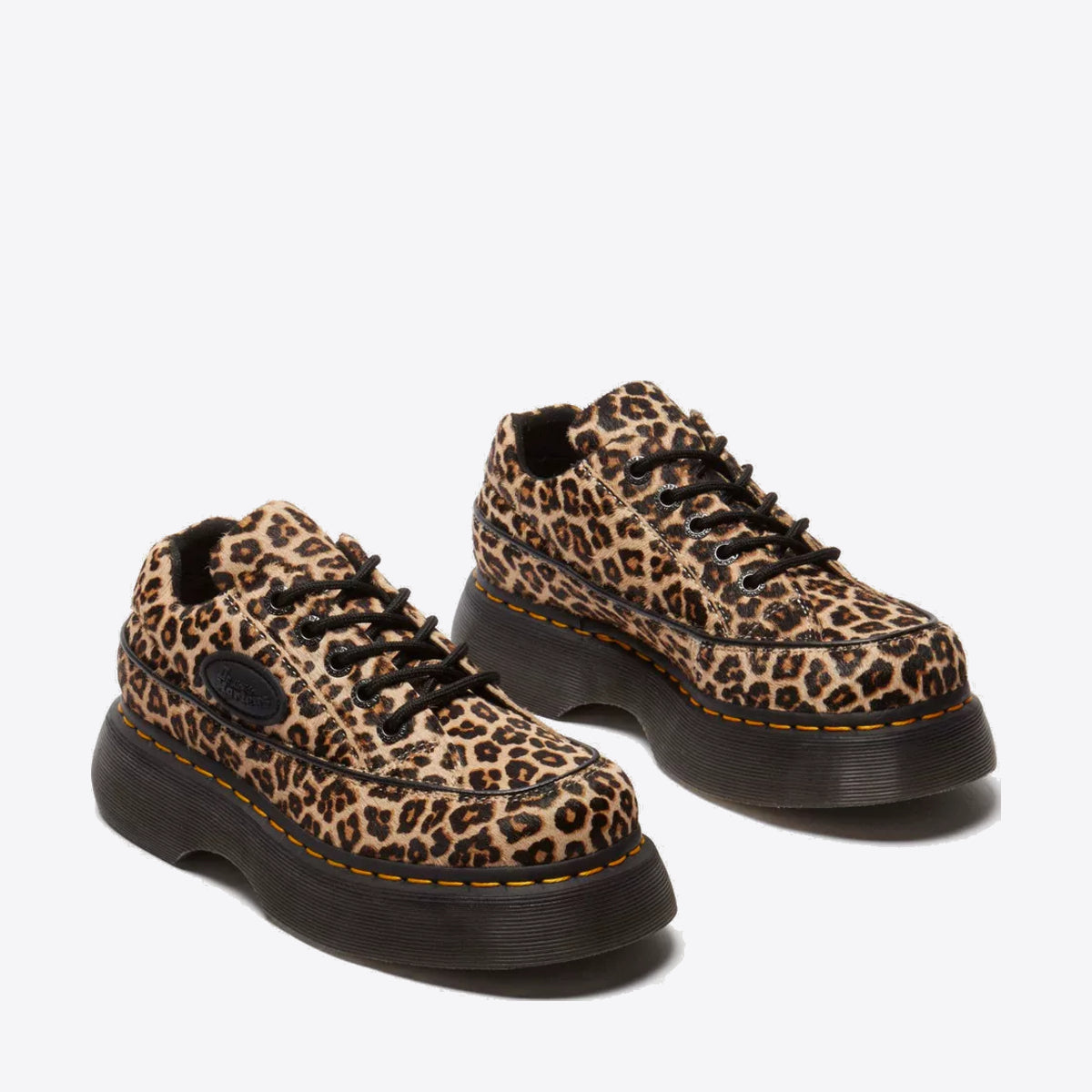 DR MARTENS Buzz 5-Eye Leopard Shoe Light Tan - Image 8