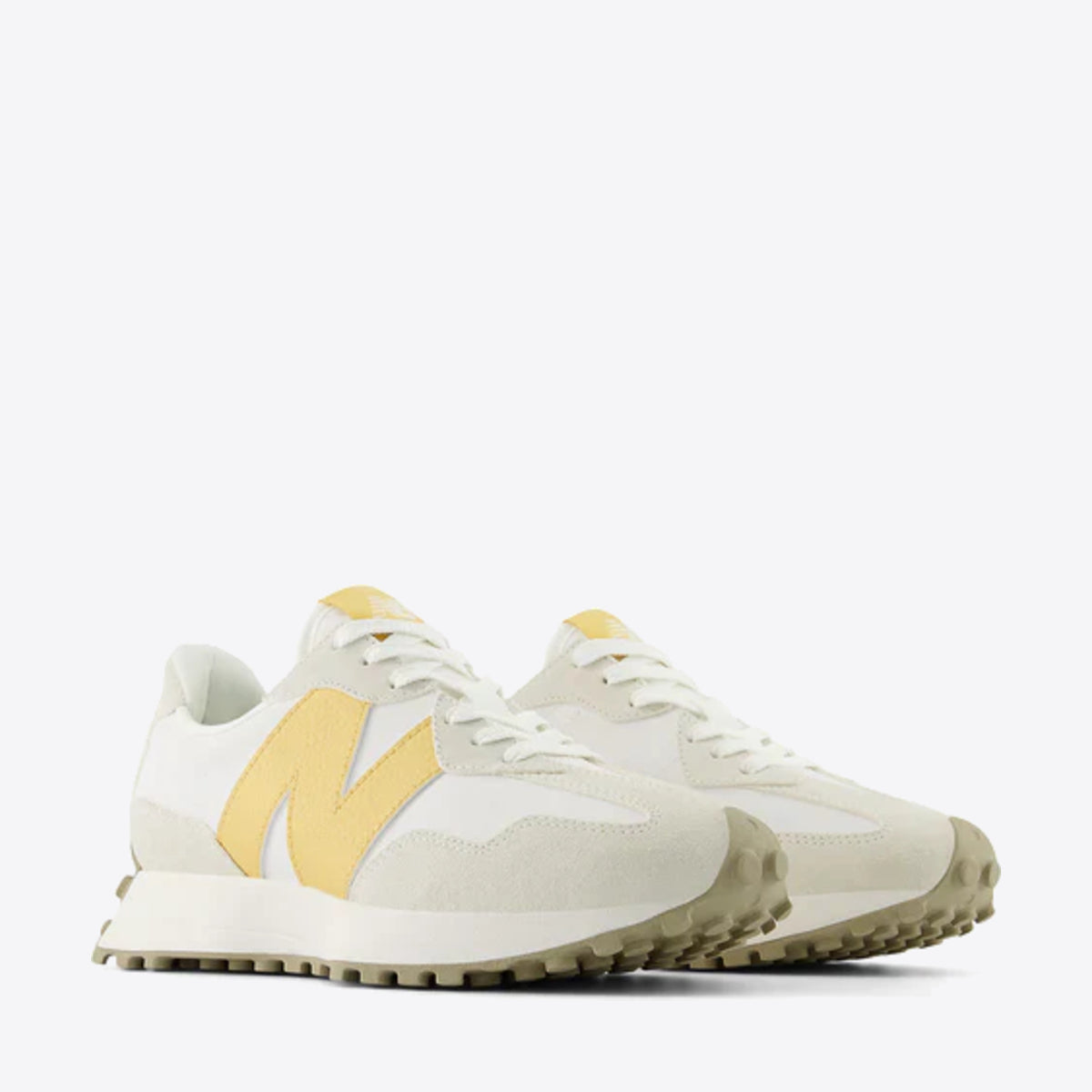 NEW BALANCE 327 Womens White/Sea Salt/Sand Dune - Image 2