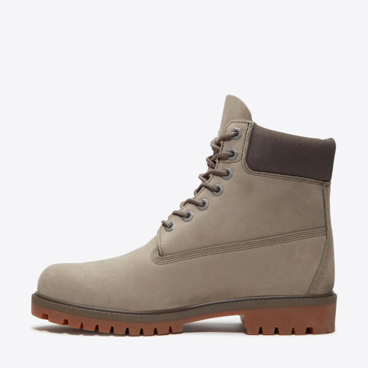 TIMBERLAND Mens 6-Inch Heritage Waterproof Boot Olive Nubuck - Image 6