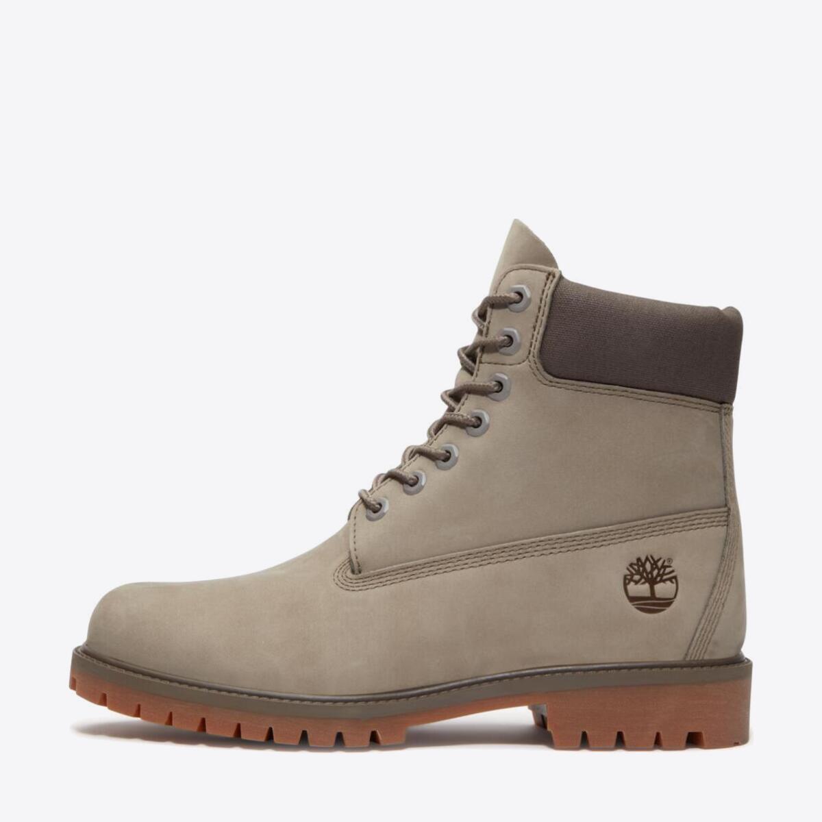 TIMBERLAND Mens 6-Inch Heritage Waterproof Boot Olive Nubuck - Image 7