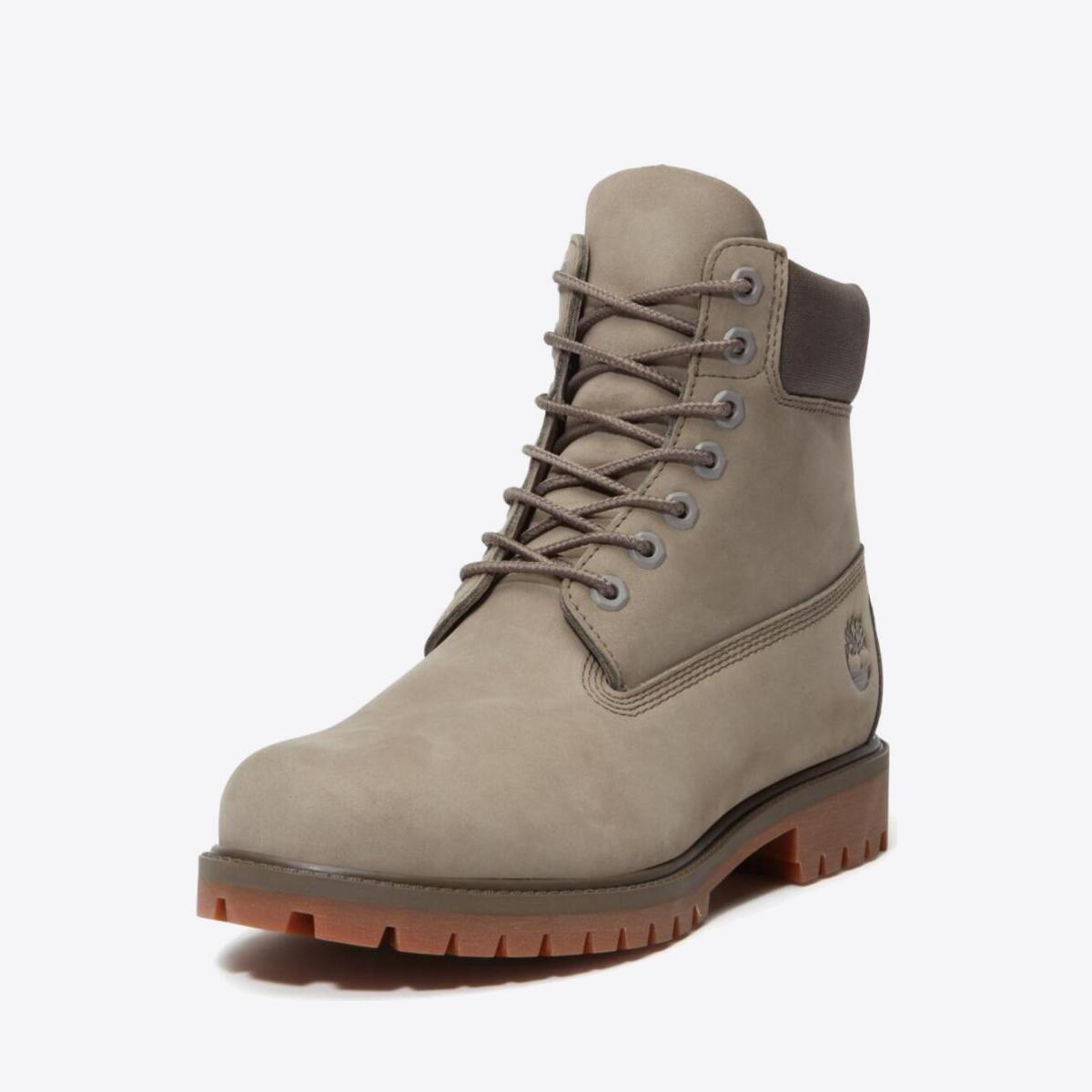 TIMBERLAND Mens 6-Inch Heritage Waterproof Boot Olive Nubuck - Image 8