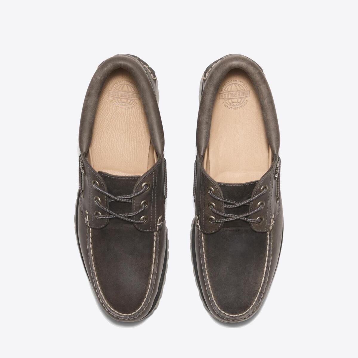 TIMBERLAND Men's Authentic 3-Eye Classic Lug Medium Grey Full Grain - Image 3