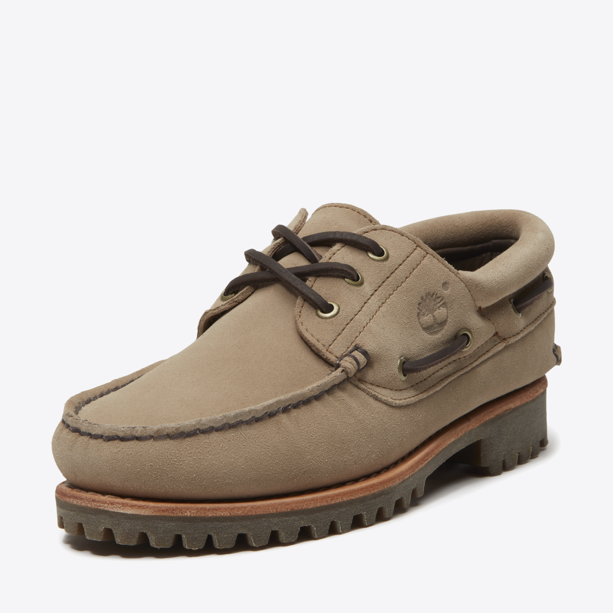 TIMBERLAND Mens Authentic 3-Eye Classic Lug Taupe Suede - Image 0
