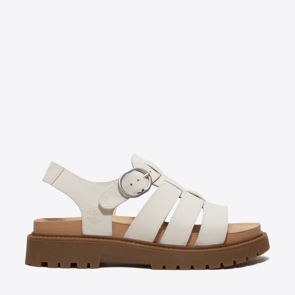 TIMBERLAND Womens Clairemont Way Sandal Natural Nubuck - Image 1