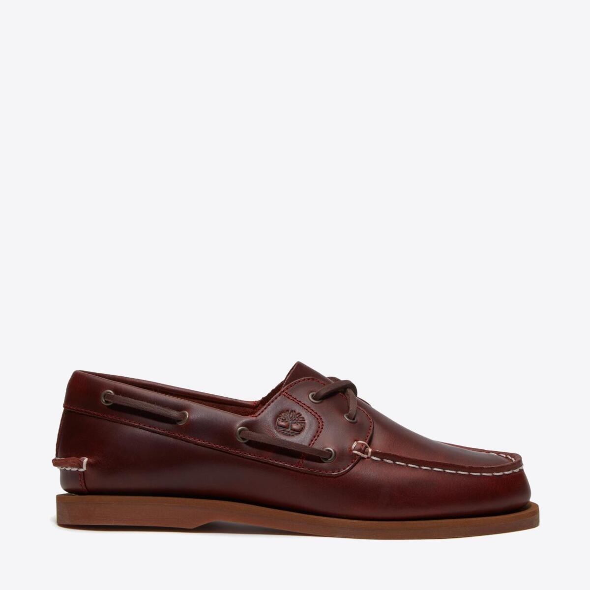 TIMBERLAND Womens Classic 2-Eye Boat Shoe Burgundy Full Grain - Image 1