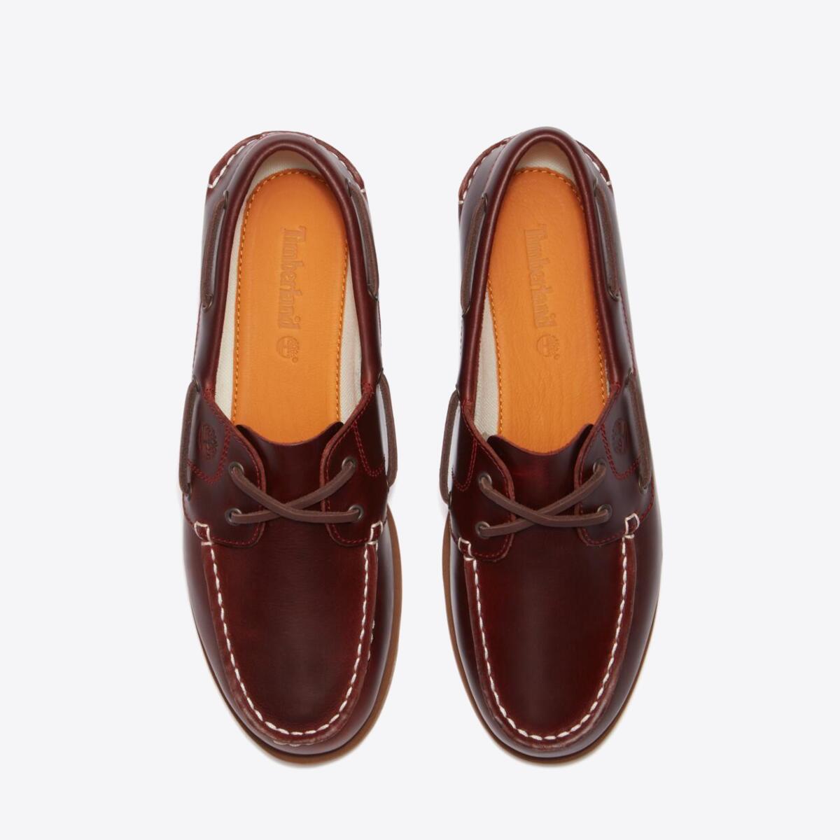 TIMBERLAND Womens Classic 2-Eye Boat Shoe Burgundy Full Grain - Image 2
