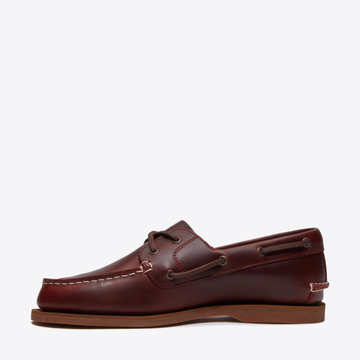 TIMBERLAND Womens Classic 2-Eye Boat Shoe Burgundy Full Grain - Image 5