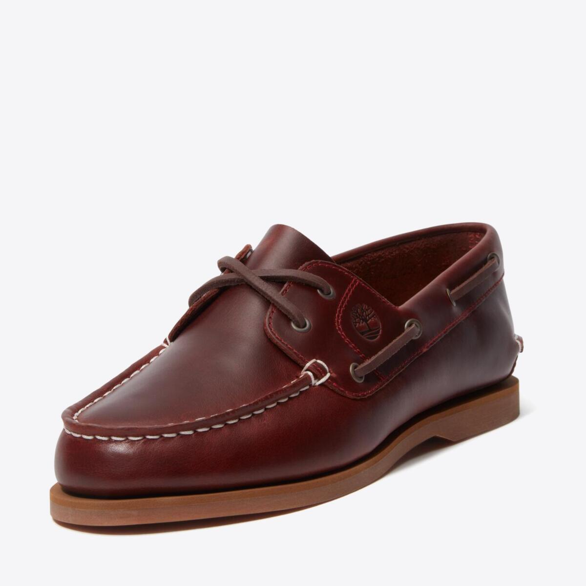 TIMBERLAND Womens Classic 2-Eye Boat Shoe Burgundy Full Grain - Image 6