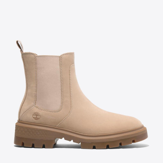 TIMBERLAND Womens Cortina Valley Chelsea Boot Light Beige Nubuck - Image 1