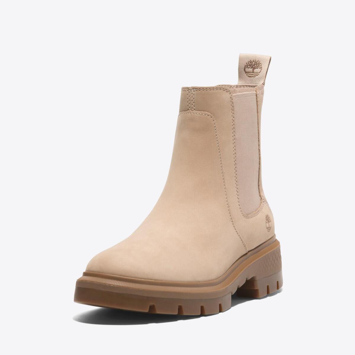 TIMBERLAND Womens Cortina Valley Chelsea Boot Light Beige Nubuck - Image 8