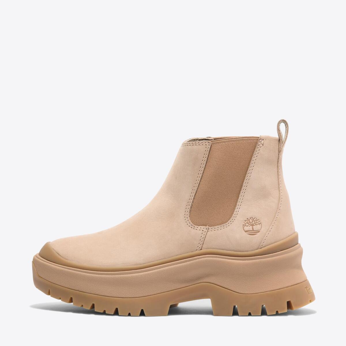 TIMBERLAND Womens Roxie Lane Chelsea Light Beige Nubuck - Image 7
