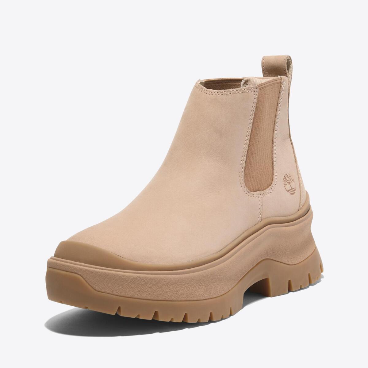 TIMBERLAND Womens Roxie Lane Chelsea Light Beige Nubuck - Image 8