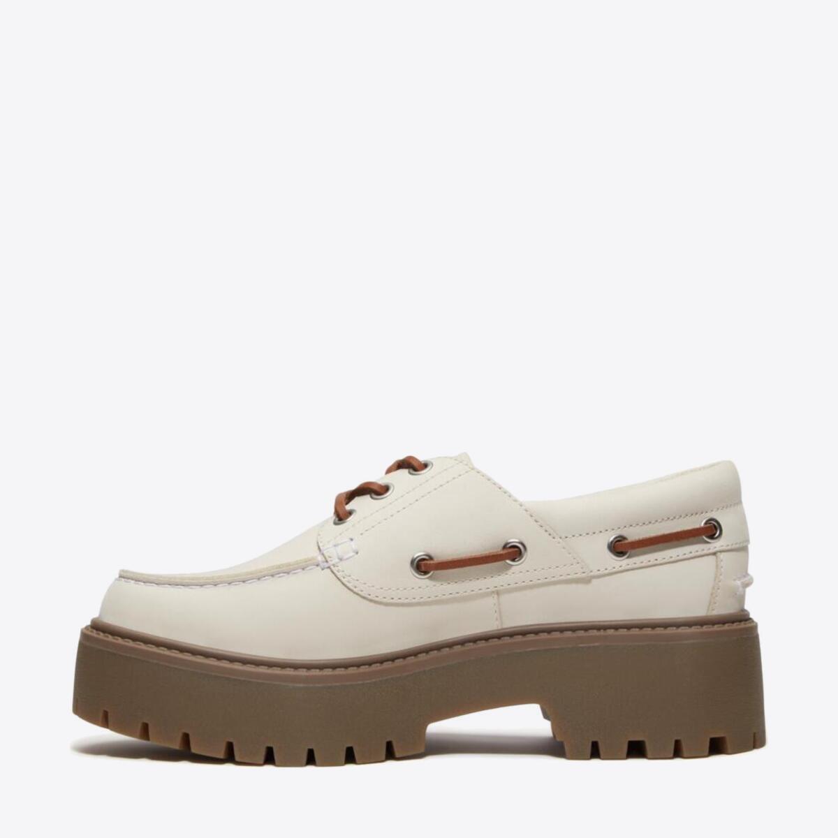 TIMBERLAND Womens Stone Street 3-Eye Lug Natural Nubuck - Image 6