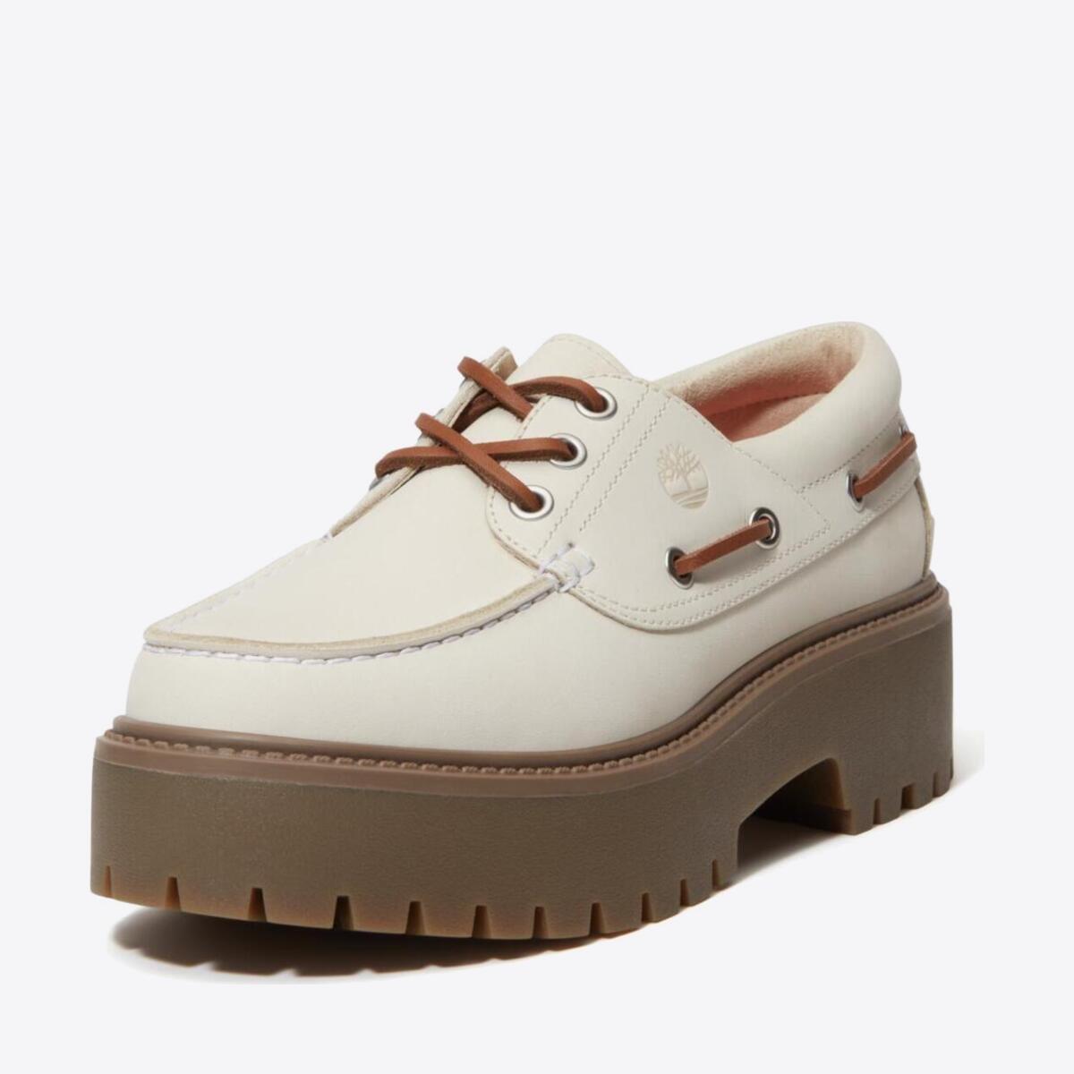TIMBERLAND Womens Stone Street 3-Eye Lug Natural Nubuck - Image 8