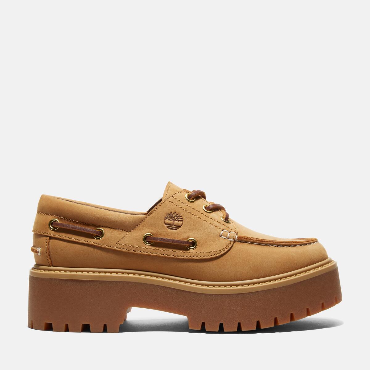 TIMBERLAND Womens Stone Street 3-Eye Lug Wheat - Image 1