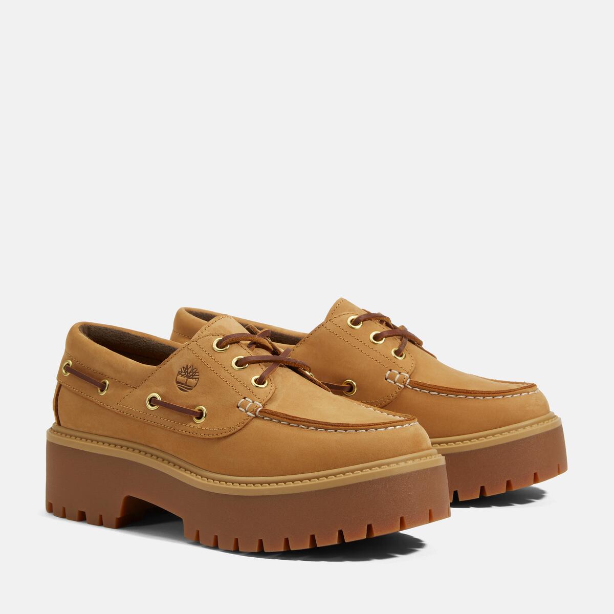 TIMBERLAND Womens Stone Street 3-Eye Lug Wheat - Image 2