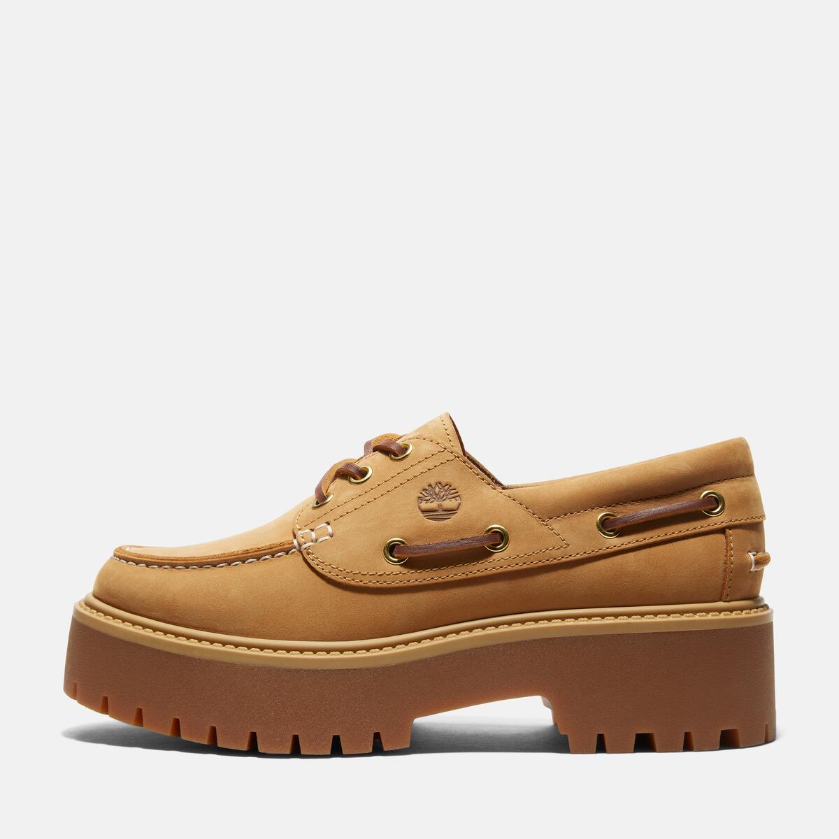 TIMBERLAND Womens Stone Street 3-Eye Lug Wheat - Image 8