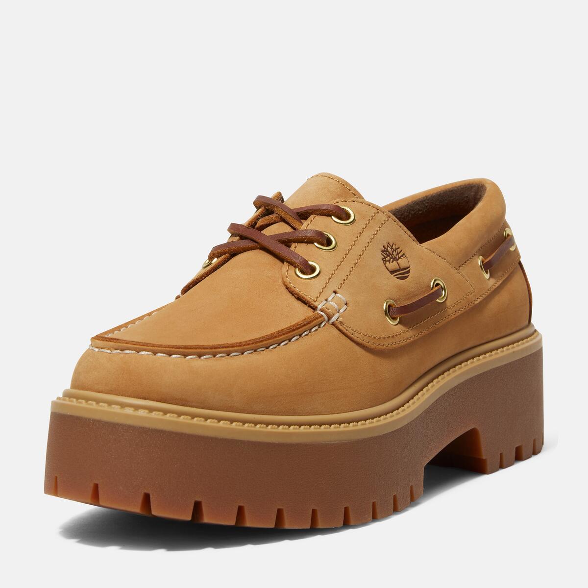 TIMBERLAND Womens Stone Street 3-Eye Lug Wheat - Image 9