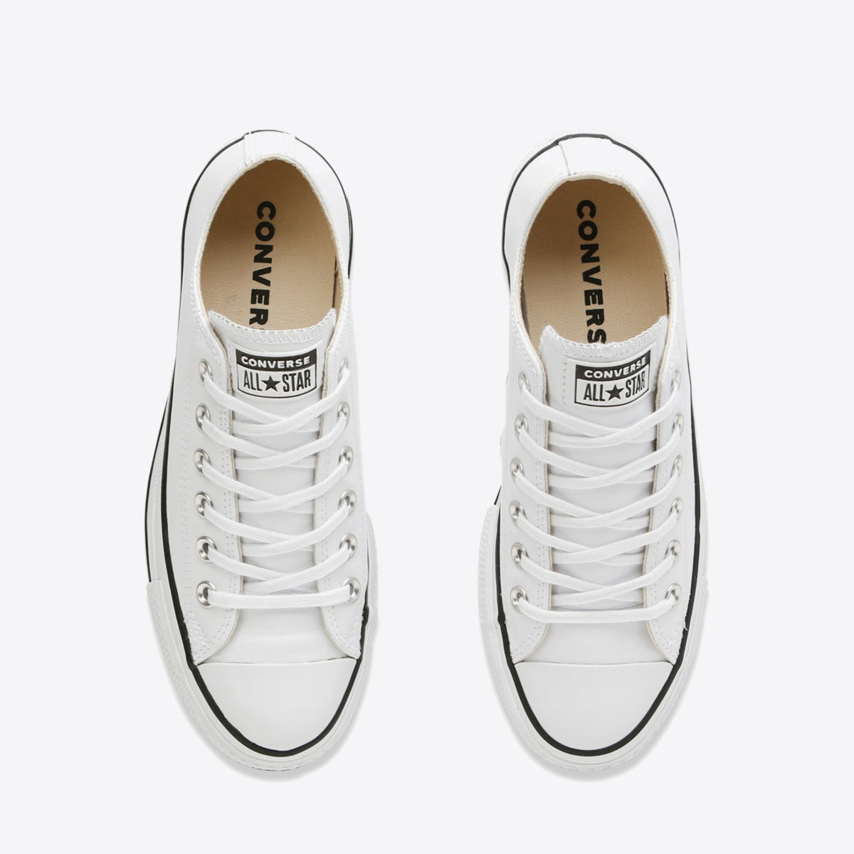 CONVERSE Chuck Taylor All Star Leather Lift Low White/Black - Image 0