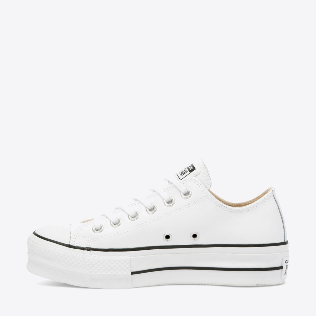 CONVERSE Chuck Taylor All Star Leather Lift Low White/Black - Image 0
