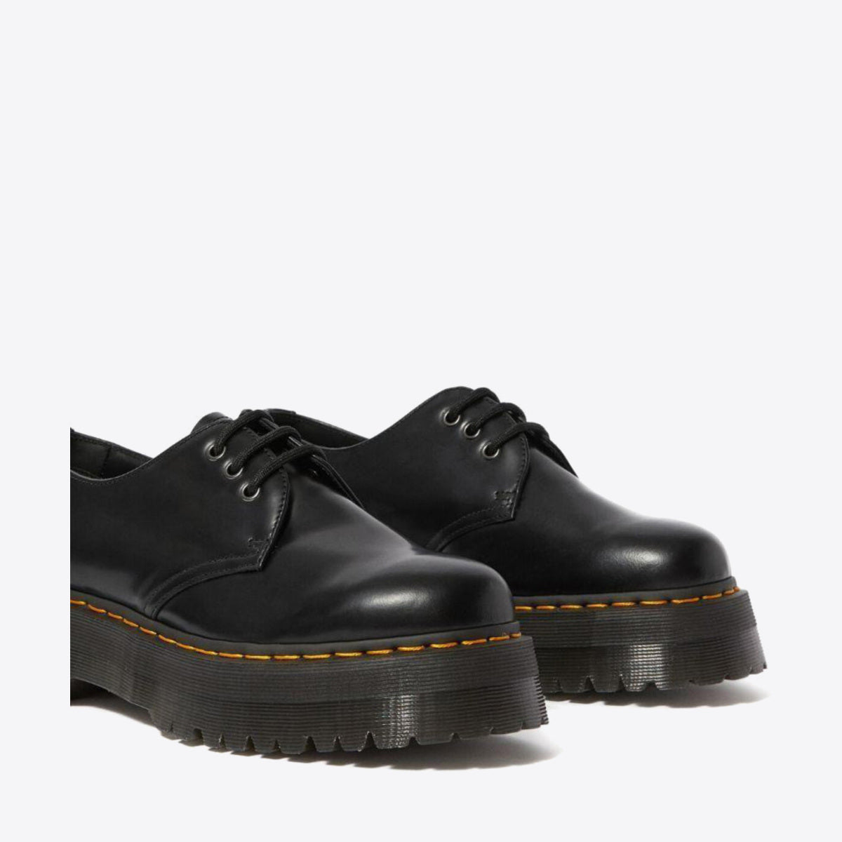 DR MARTENS 1461 Quad 3 Eye Shoe Smooth Black Polished - Image 2